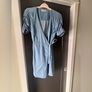 Light Blue Wrap Dress